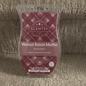 BRICK Scentsy Walnut Raisin Muffin Wax Brick - Rich Burgundy